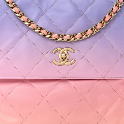 Chanel Shaded Calfskin CC Hobo Light Purple Pink Coral 8 of 10