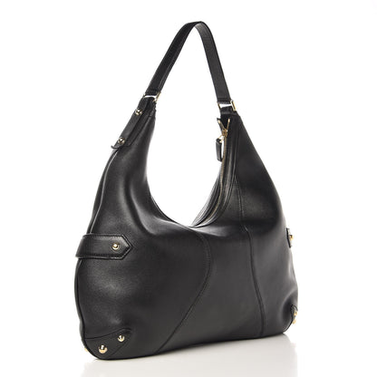 Gucci Calfskin Horsebit Chain Hobo Black 3 of 7