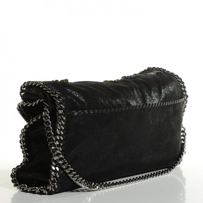 Stella McCartney Embellished Shaggy Deer Small Falabella Fold Over Tote Black 3 of 20