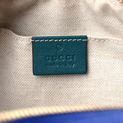 Gucci Azalea Calfskin Enamel Matelasse Diagonal Small Torchon GG Marmont Chain Shoulder Bag Imperial Blue Pavone 6 of 14