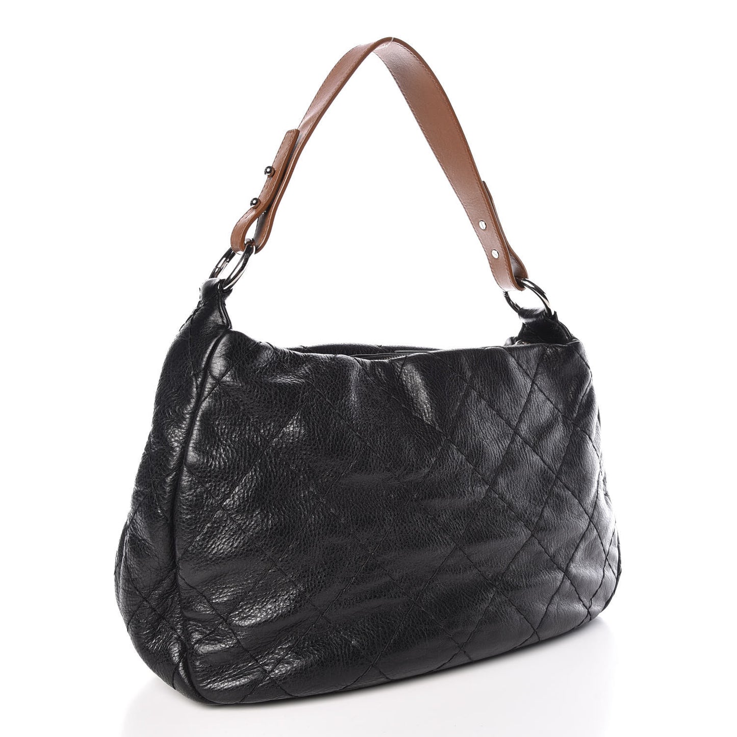 Glazed Calfskin On The Road Hobo Black