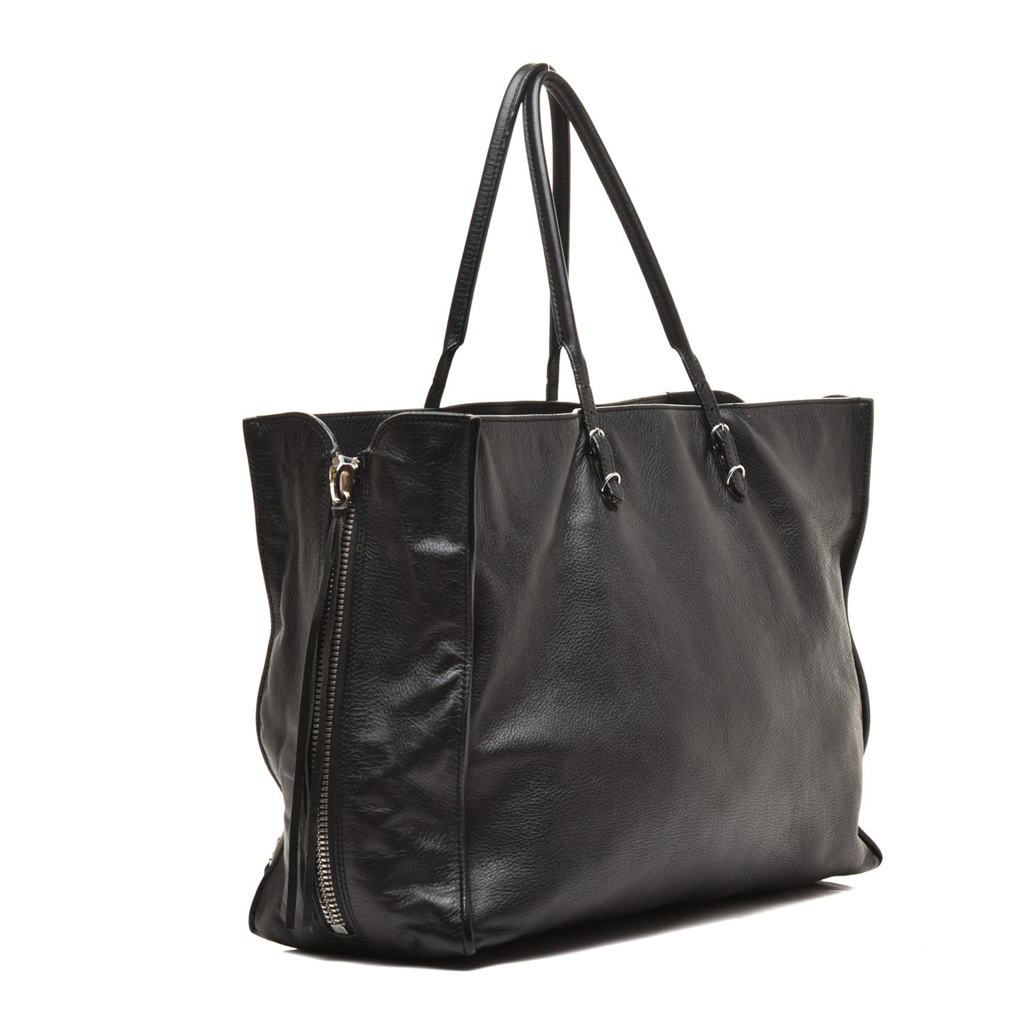 Supple Calfskin Papier A4 Tote Black