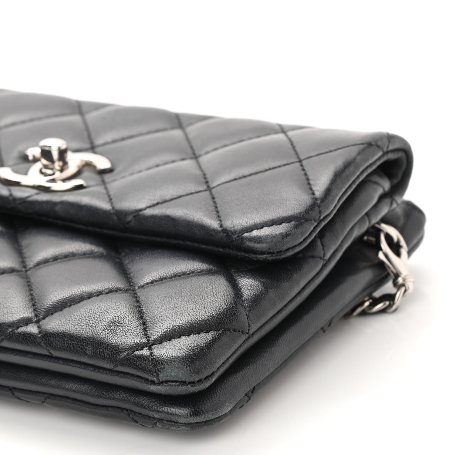 Chanel Lambskin Quilted Daily Zippy Crossbody Black 9 of 13
