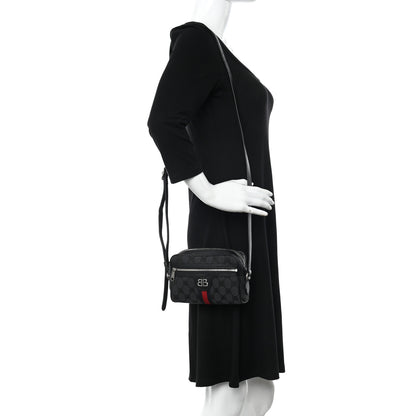 Gucci X BALENCIAGA BB Monogram Web Mini Ophidia Shoulder Bag Black 2 of 10