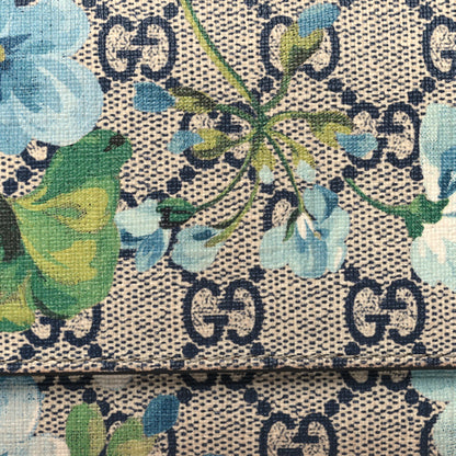 Gucci GG Supreme Monogram Blooms Continental Wallet Blue 8 of 12