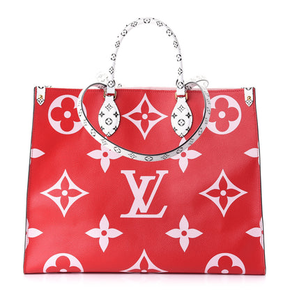 Louis Vuitton Monogram Giant Onthego GM Rouge Rose 1 of 9
