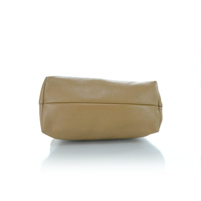 FASHIONPHILE SALVATOREFERRAGAMOLeatherGinaNorthToSouthToteTan 7 of 11