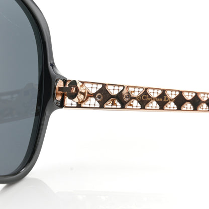 Christian Dior Acetate Diorama 8F Sunglasses Black Gold 7 of 10
