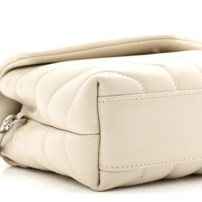 Saint Laurent Calfskin Y Quilted Monogram Toy Loulou Satchel Ivory 9 of 11
