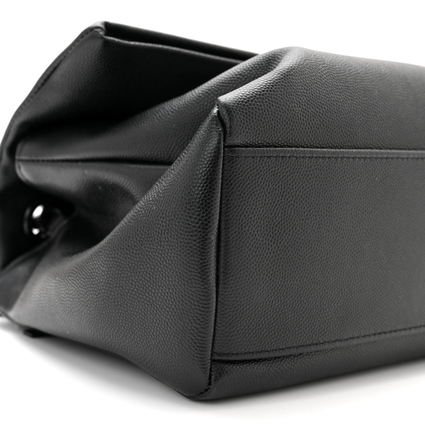 Grain De Poudre Medium West Hollywood Monogram Fold-Over Black