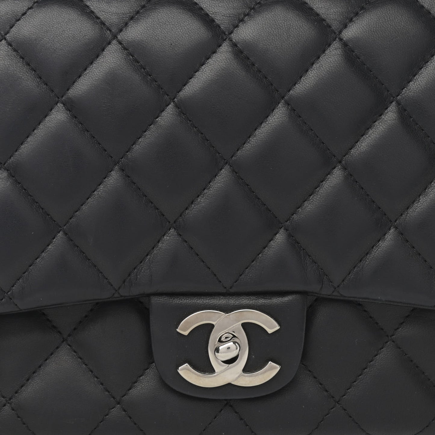 Lambskin Quilted Medium Kelly Flap Black