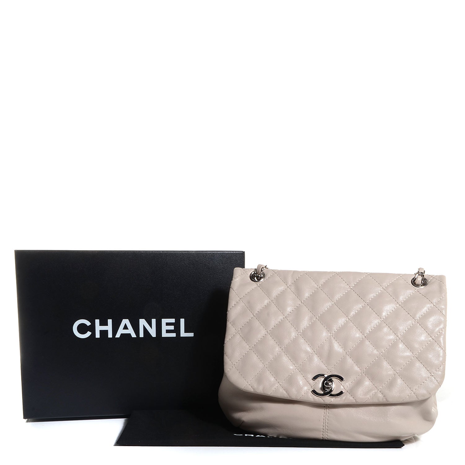 Chanel Calfskin Trianon Medium Flap Light Beige 9 of 9