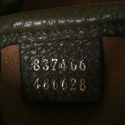 Gucci Grained Calfskin Softbit Maxi Shoulder Bag Forest Green 8 of 11