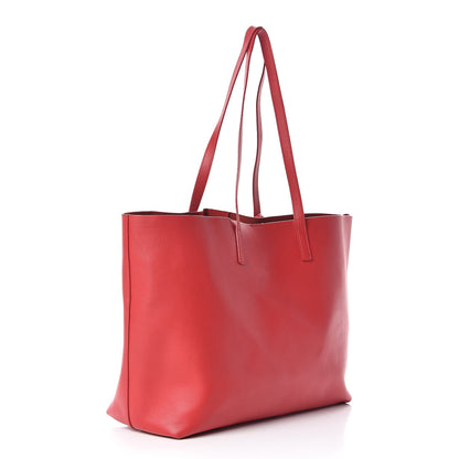Saint Laurent Calfskin Large Shopping Tote Red 4 of 11