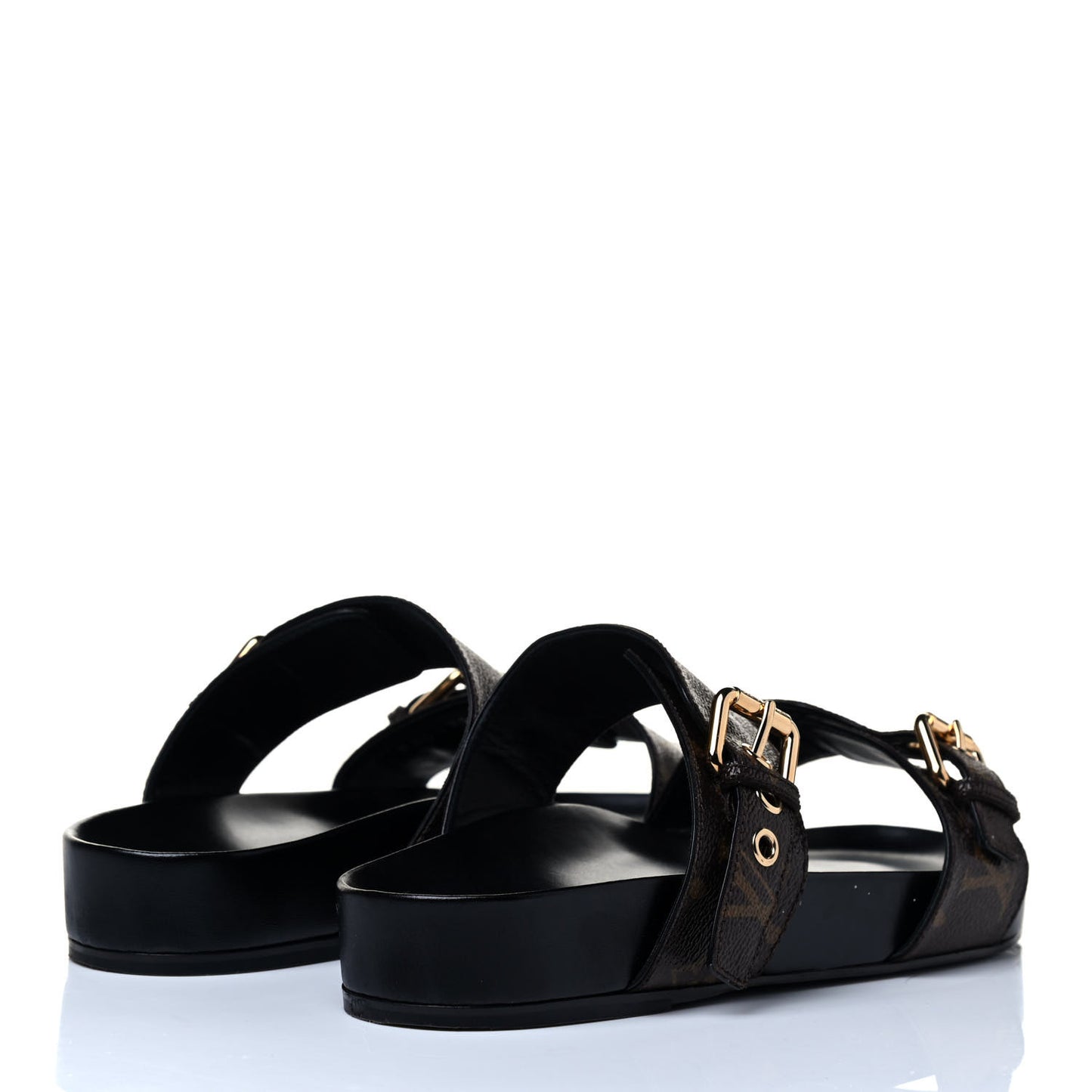 Monogram Bom Dia Mule Sandals 38 Black