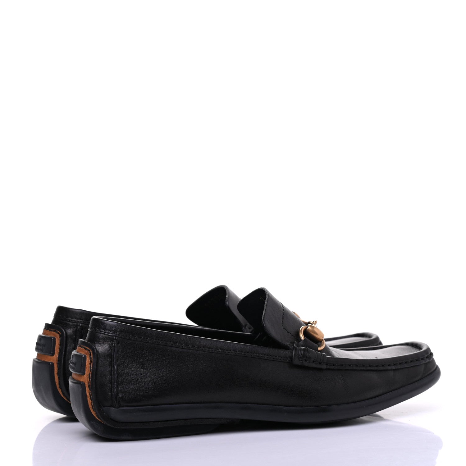 Gucci Calfskin Mens Horsebit Driver Loafers 7.5 Black 4 of 17