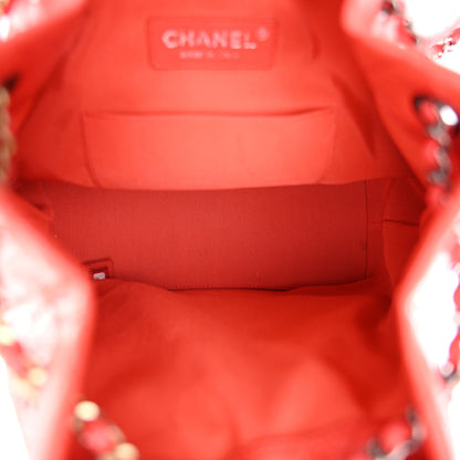 Chanel Aged Calfskin Quilted Small Gabrielle Backpack Orange 5 of 10