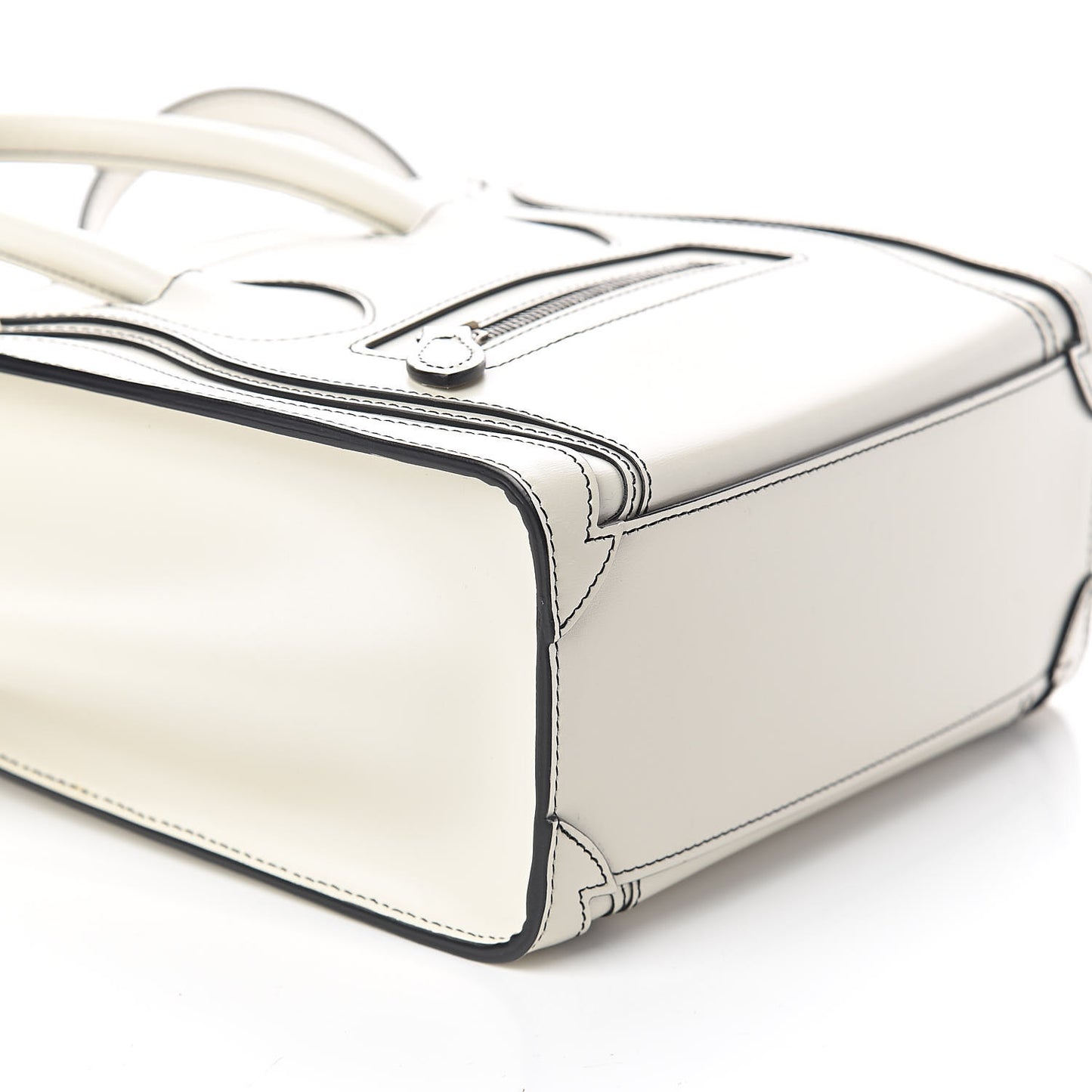 Satin Calfskin Nano Debossed Luggage White