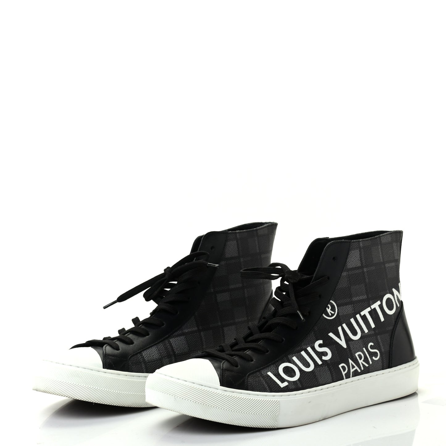 Damier Tartan Tattoo Sneaker Boots 9 Black