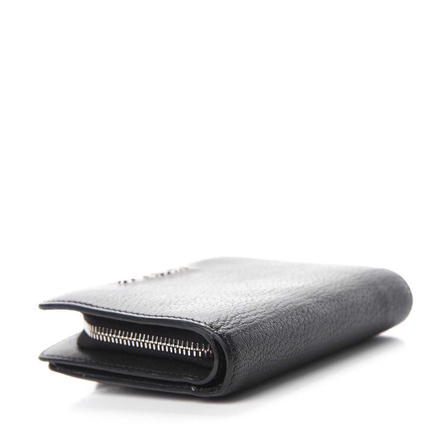 Sugar Goatskin Compact Wallet Black