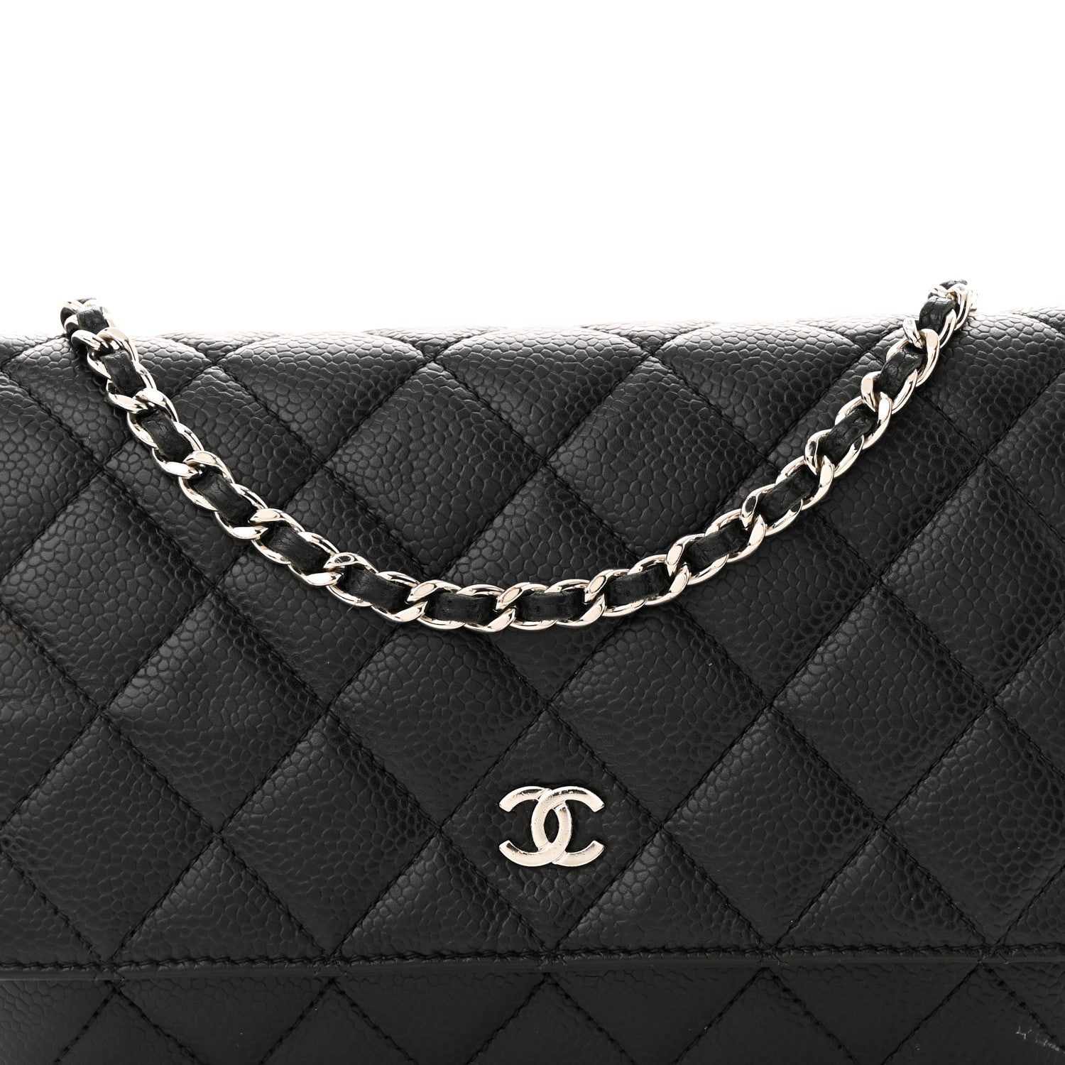 Chanel Caviar Quilted Wallet on Chain WOC Black 9 of 13