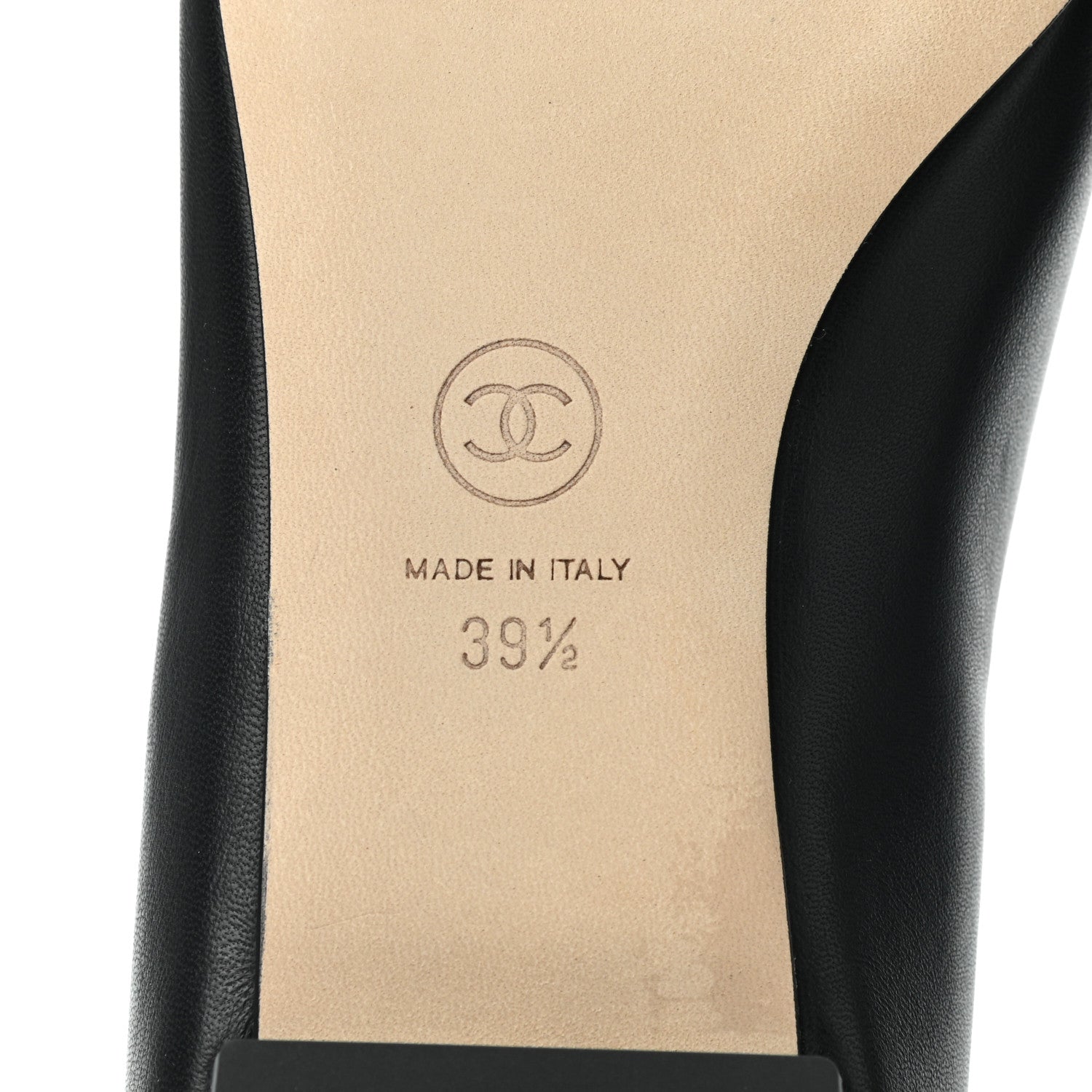 Chanel Lambskin Grosgrain Cap Toe Ballerina Flats 39.5 Black 6 of 10