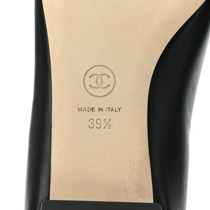 Chanel Lambskin Grosgrain Cap Toe Ballerina Flats 39.5 Black 6 of 10