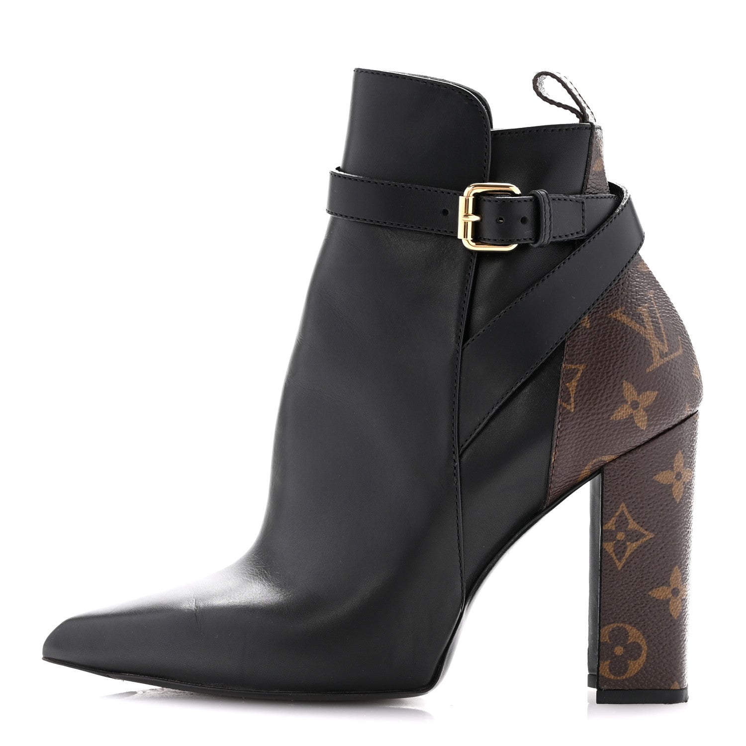 Louis Vuitton Calfskin Monogram Matchmake Low Boots 38 Black 1 of 11