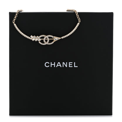 Chanel Crystal CC Arrow Necklace Gold 7 of 7