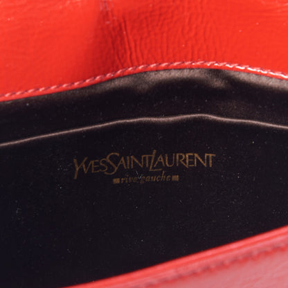 Saint Laurent Textured Patent Small Belle De Jour Clutch Red 8 of 8