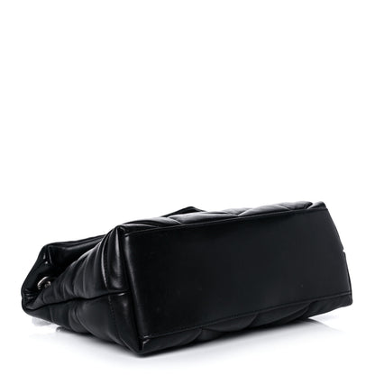 Saint Laurent Lambskin Quilted Small Loulou Puffer Monogram Chain Satchel Black 4 of 13