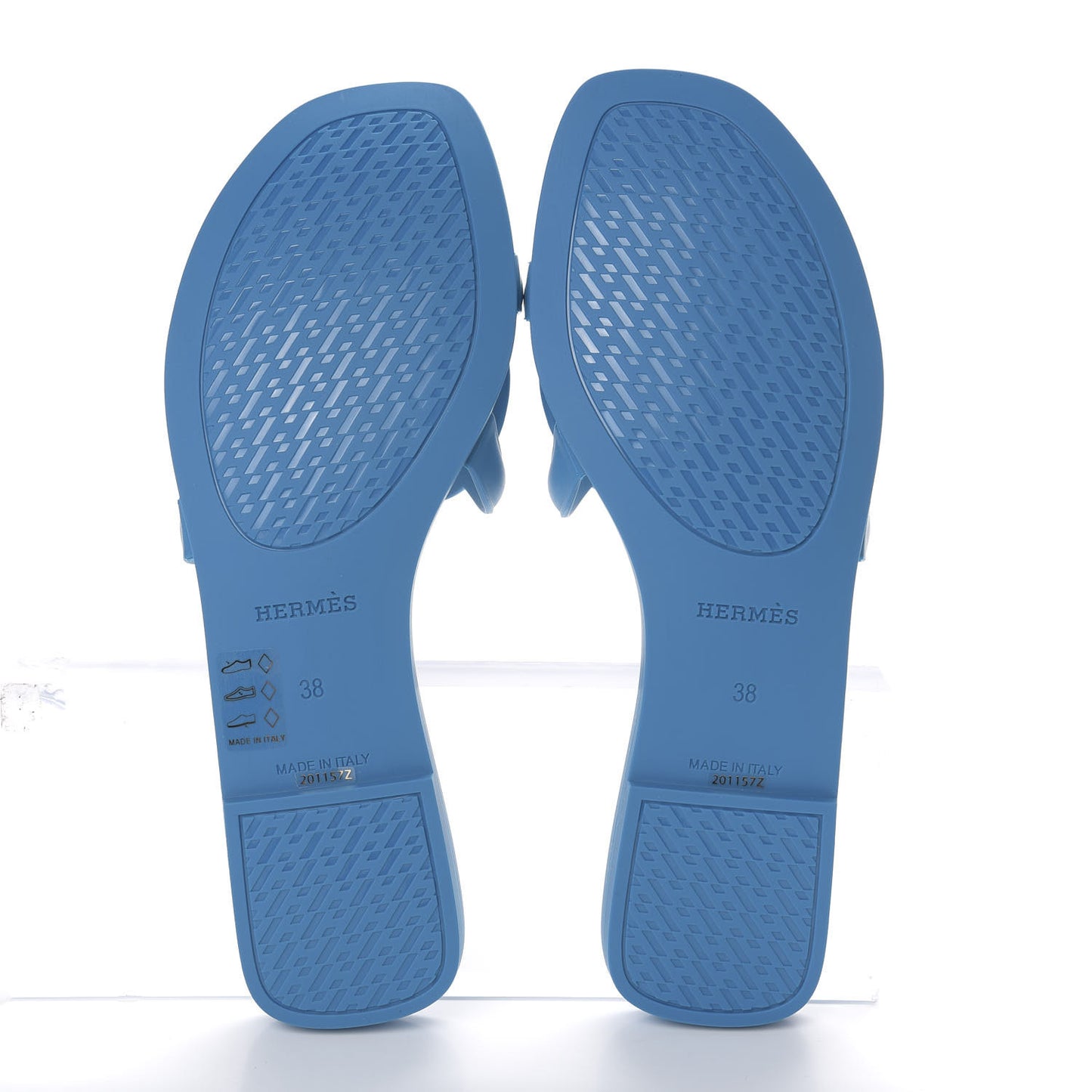 Rubber Aloha Sandals 38 Bleu Vif