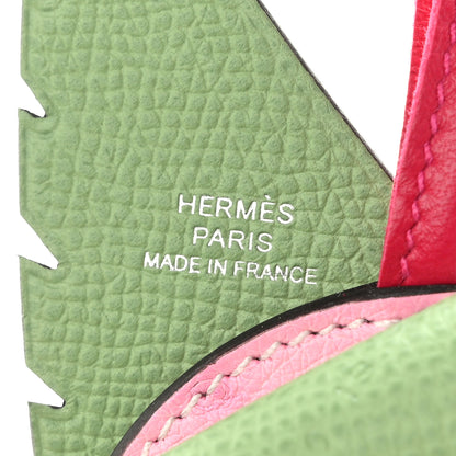 Hermes Ostrich Epsom Swift Birdy Bag Charm Vert Criquet Bubblegum Nata Menthe Bleu France Framboise 3 of 4