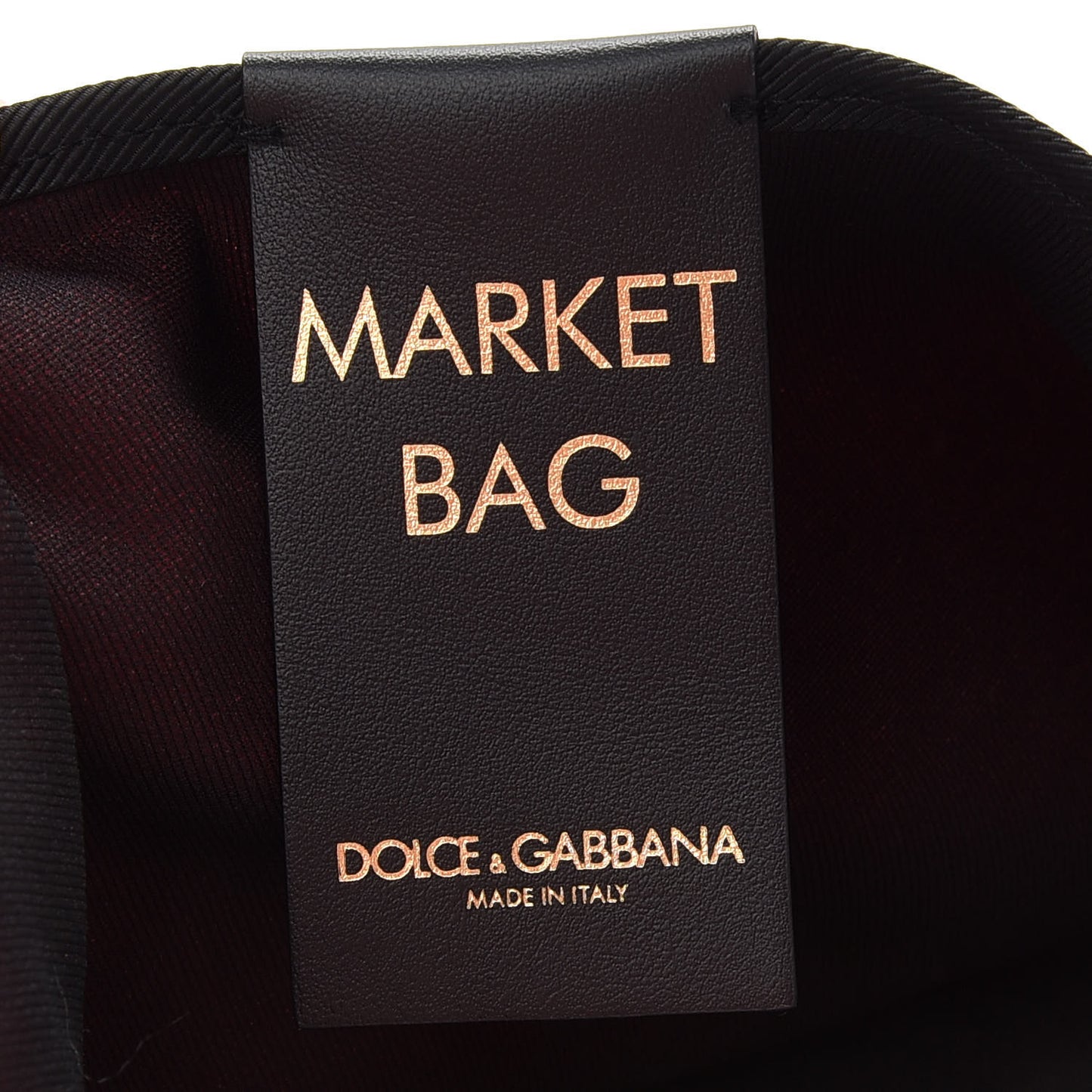 Velvet Logo Market Shopping Bag Red