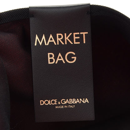 Dolce & Gabbana Velvet Logo Market Shopping Bag Red 6 of 8