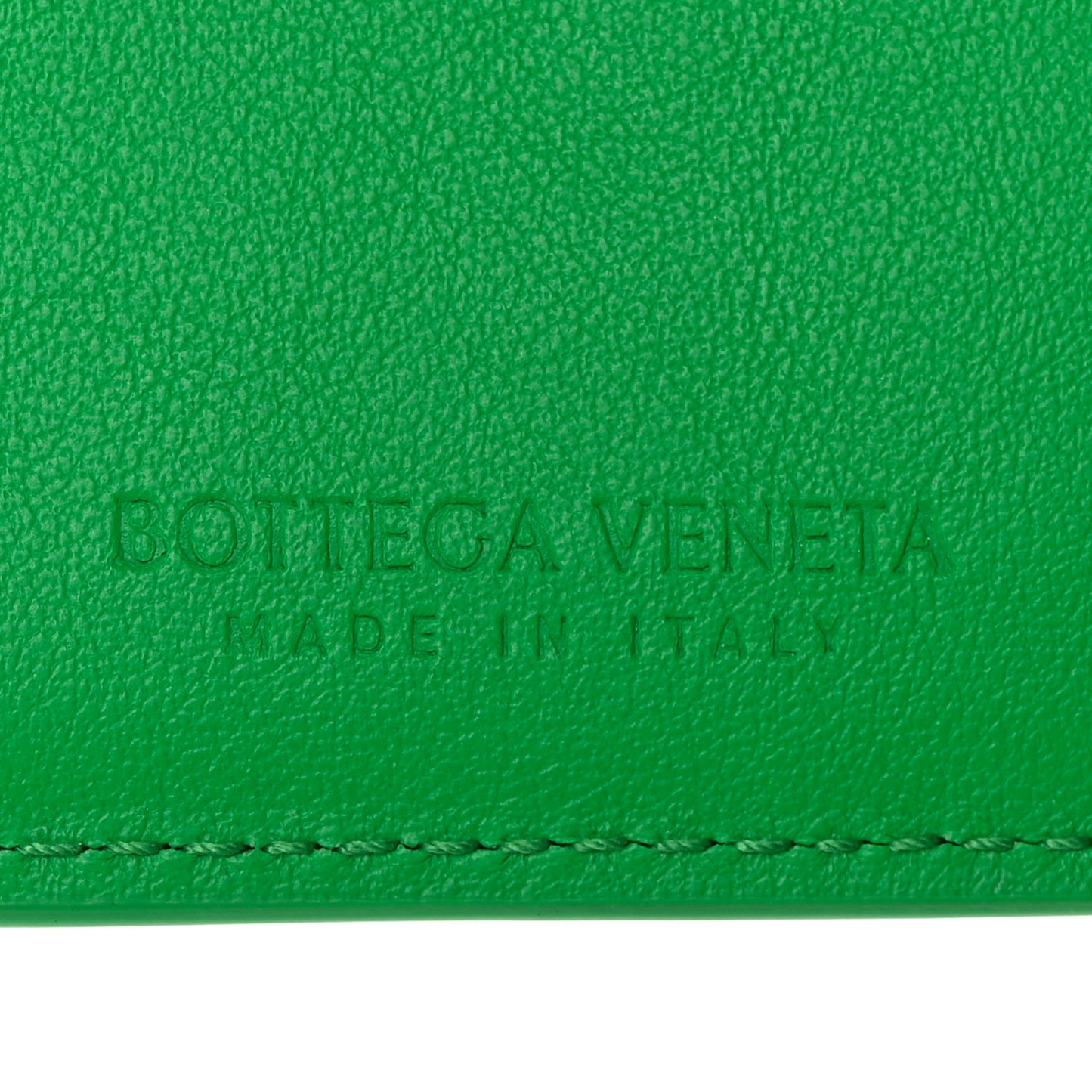 Calfskin Intrecciato Flap Card Case Parakeet