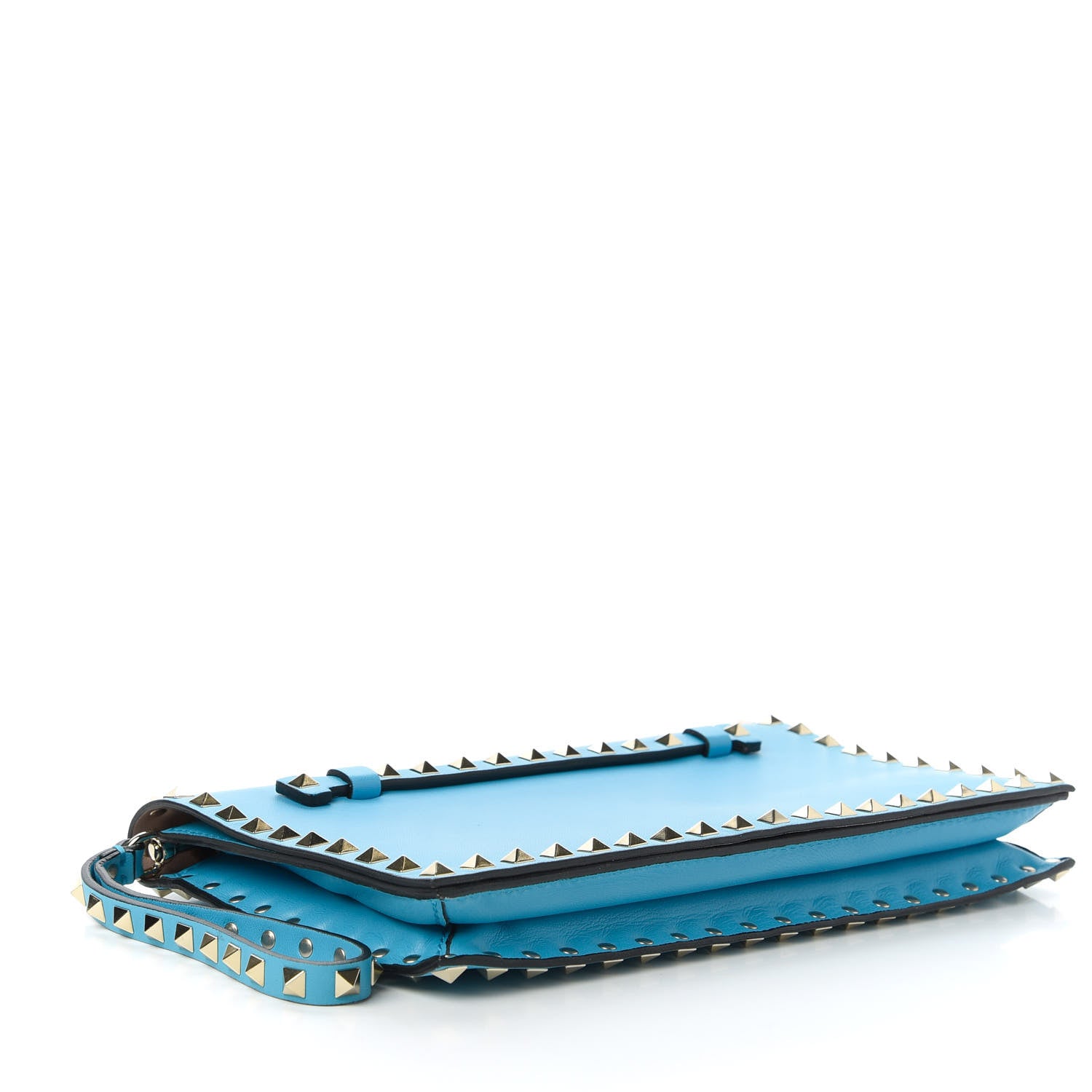 Valentino Garavani Nappa Rockstud Wristlet Clutch Parrot 4 of 10