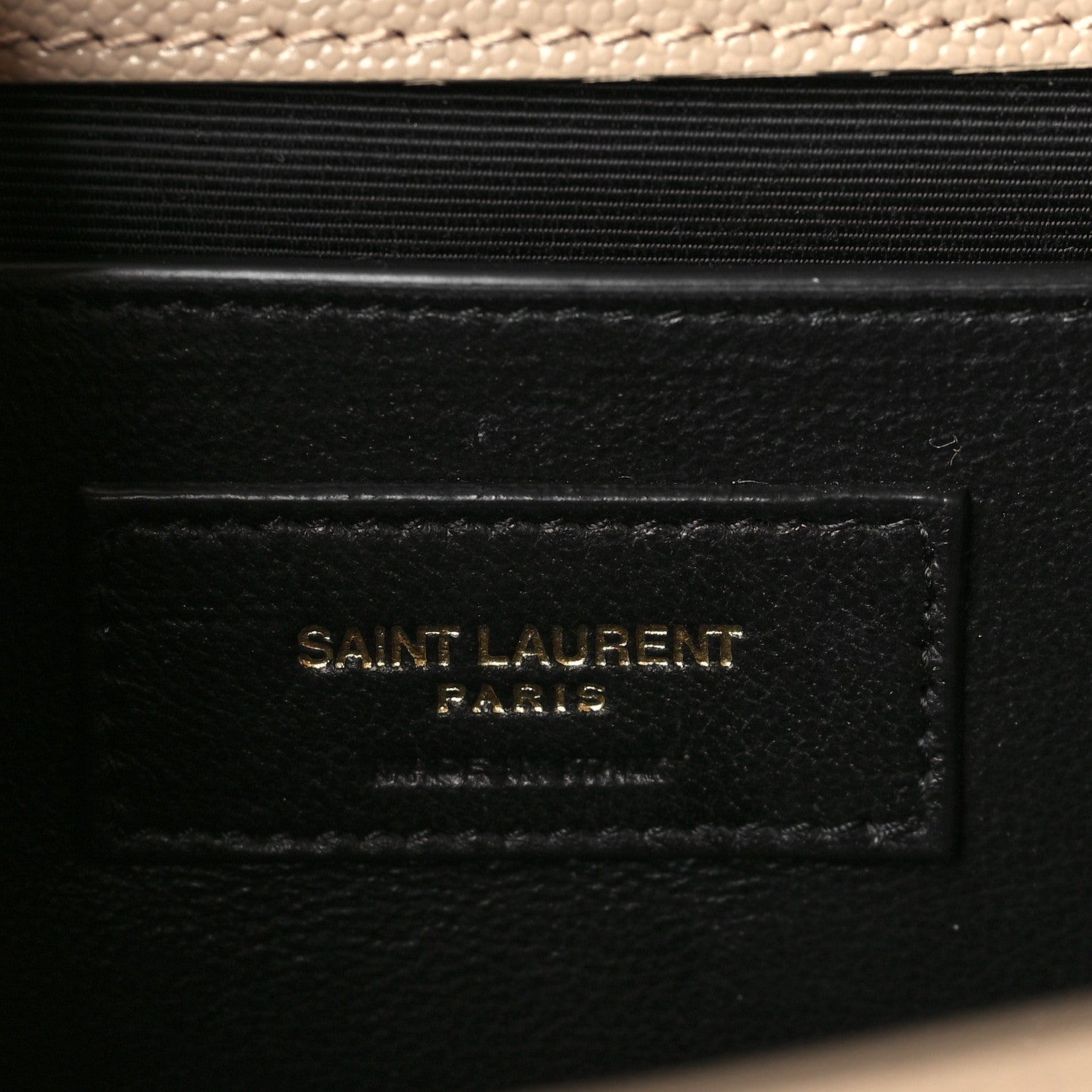 Saint Laurent Grain De Poudre Textured Mixed Matelasse Medium Triquilt Monogram Satchel Dark Beige 6 of 9