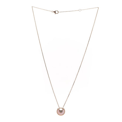 Cartier 18K Pink Gold Diamond Pink Opal XS Amulette de Cartier Pendant Necklace 3 of 6