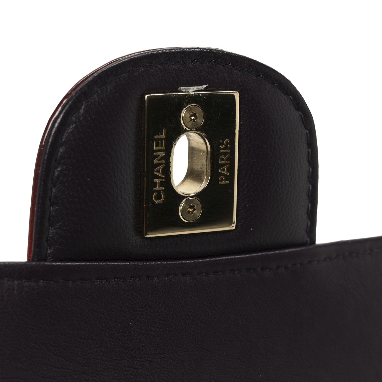 Chanel Shaded Patent Calfskin Quilted Mini Rectangular Flap Red Yellow Dark Purple 7 of 11