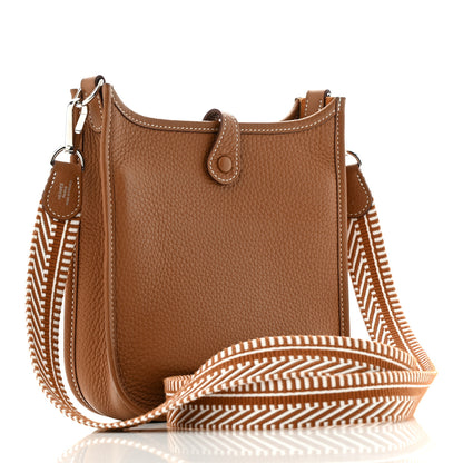 Hermes Taurillon Maurice Amazone Evelyne TPM Gold White 3 of 13