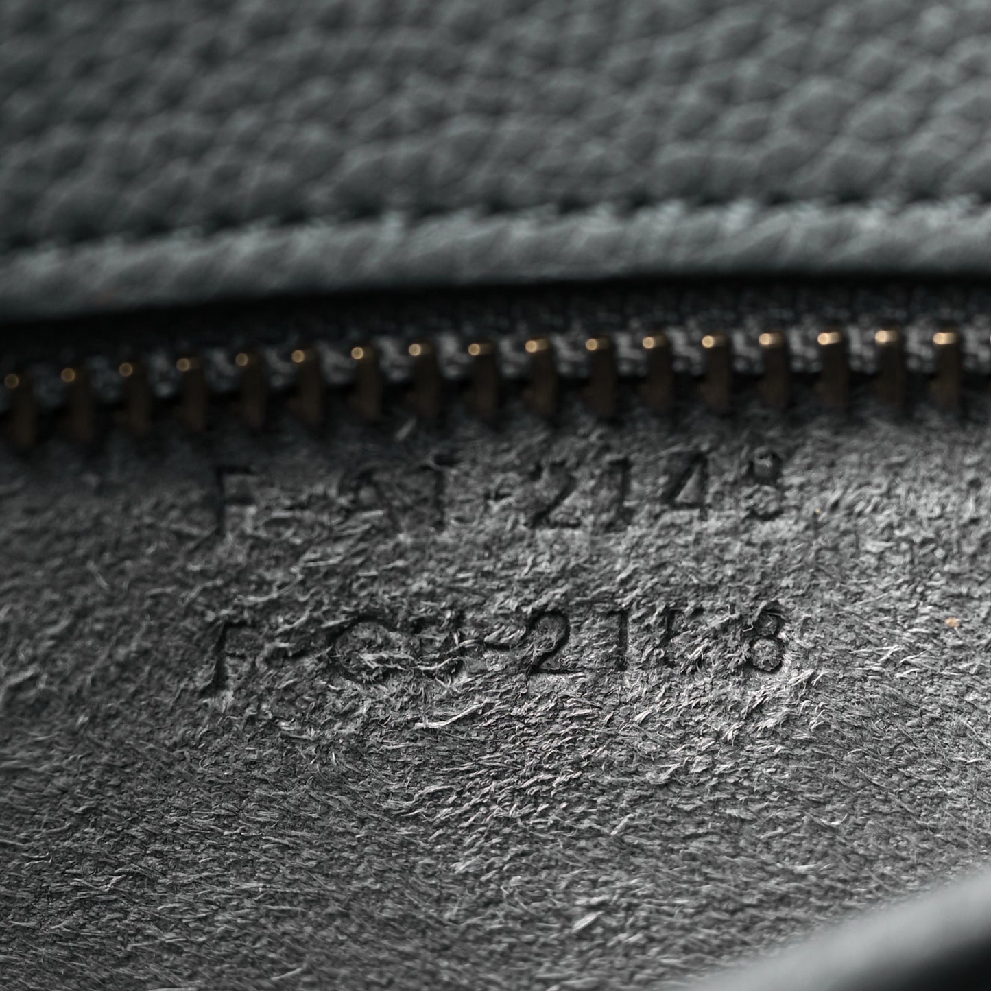 Drummed Calfskin Nano Luggage Kohl