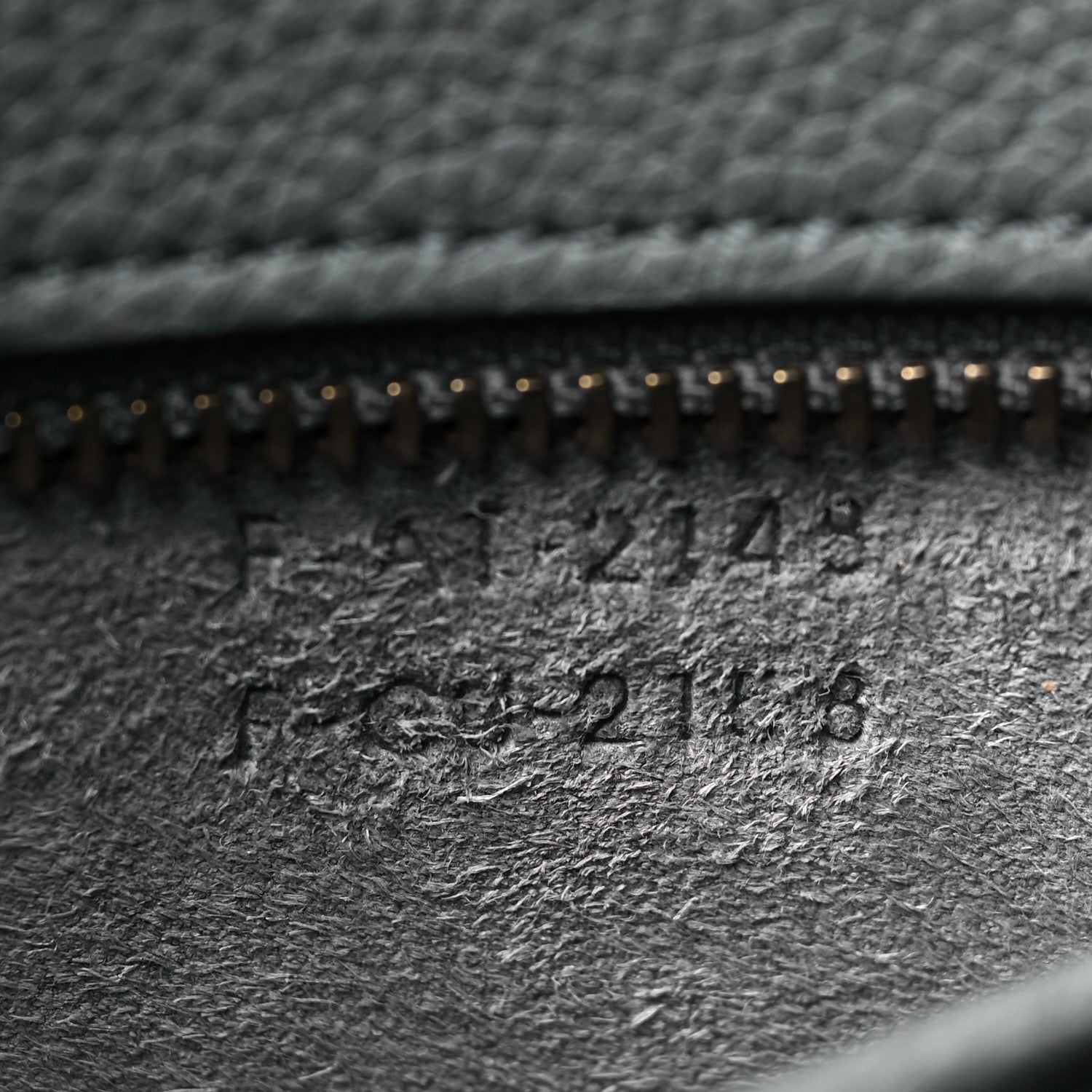 Celine Drummed Calfskin Nano Luggage Kohl 7 of 12