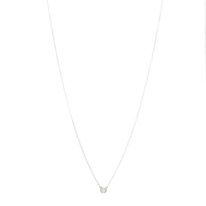 Tiffany Sterling Silver Diamond .08ct Elsa Peretti Diamonds by the Yard Pendant Necklace 1 of 3