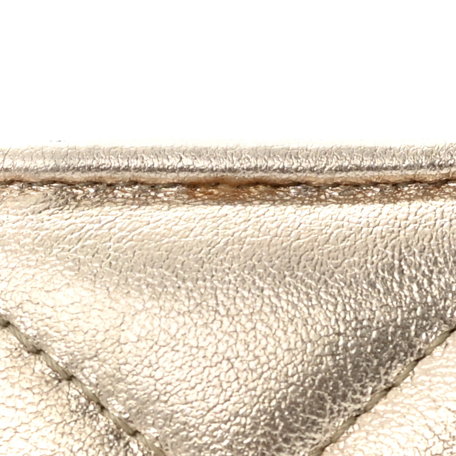 Chanel Metallic Lambskin Quilted Chanel 19 Card Holder Gold 9 of 10