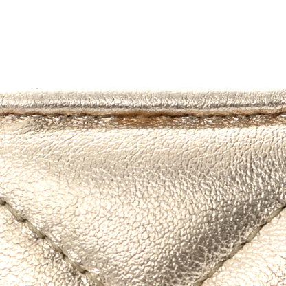 Chanel Metallic Lambskin Quilted Chanel 19 Card Holder Gold 9 of 10