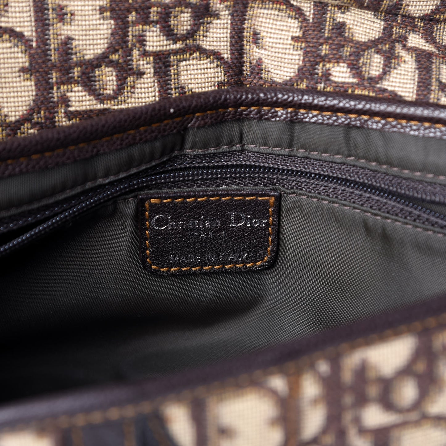 Monogram Saddle Bag Dark Brown