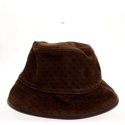 Gucci Suede GG Monogram Bucket Hat L Brown 4 of 11