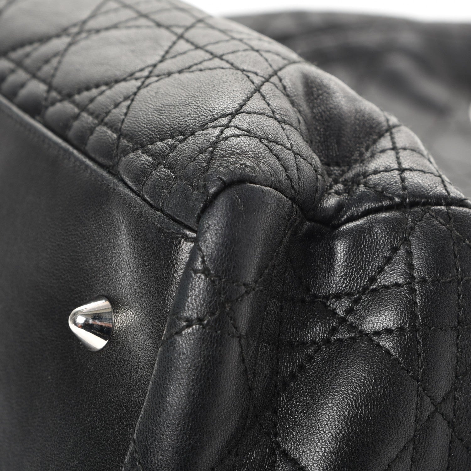 Christian Dior Lambskin Cannage Dior Soft Shopping Tote Black 14 of 17