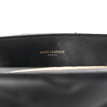Saint Laurent Calfskin Y Quilted Monogram Medium Loulou Chain Satchel Black 7 of 15
